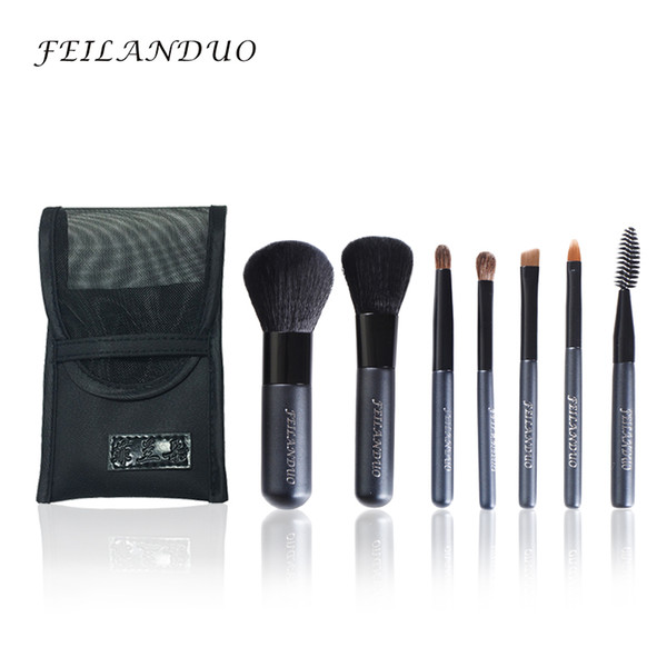 makeup brush set 7pcs wool fiber makeup tools gift with wash soap